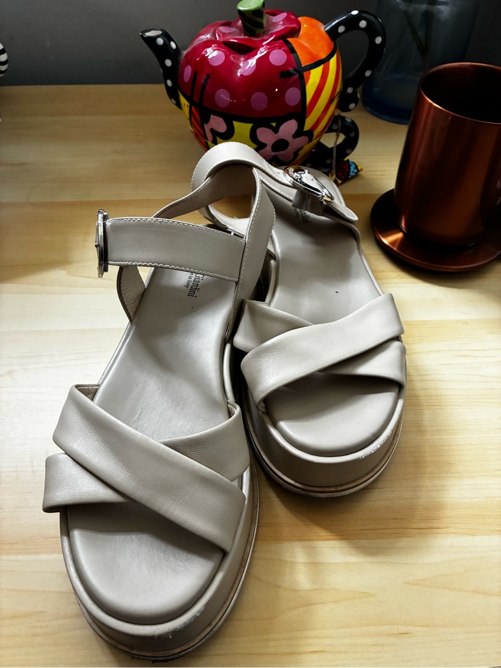 Nero Giardini Platform Sandals with Buckle Strap